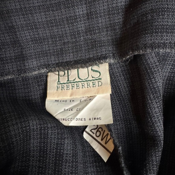 Plus Preferred NWT Blue Plaid Pleated Tapered Dress Trousers Size 26W Work - Picture 4 of 8